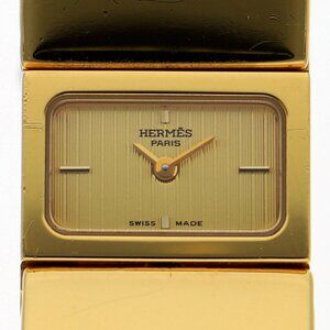 HERMES Watches L01.201 Gold Plated Quartz